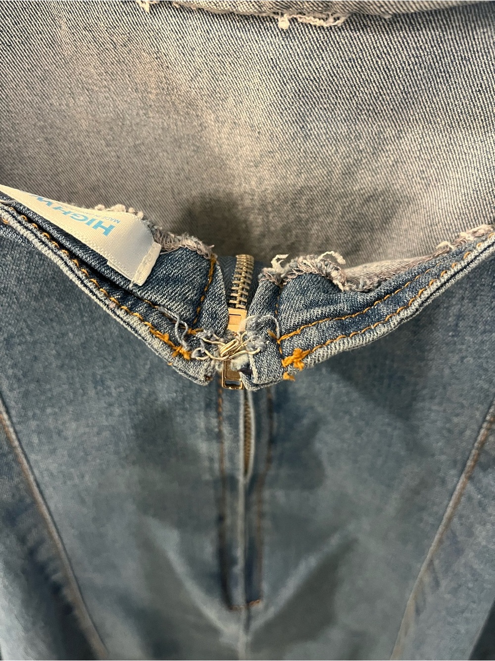 Highway Jeans Light Blue Denim Dress with Contrast Stitching - Picture 9 of 9